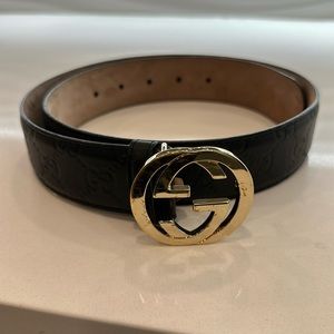 Gucci leather belt authentic